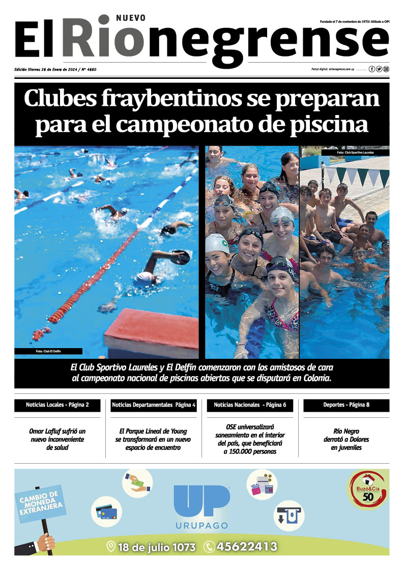 Clubes fraybentinos se preparan para el campeonato de piscina.