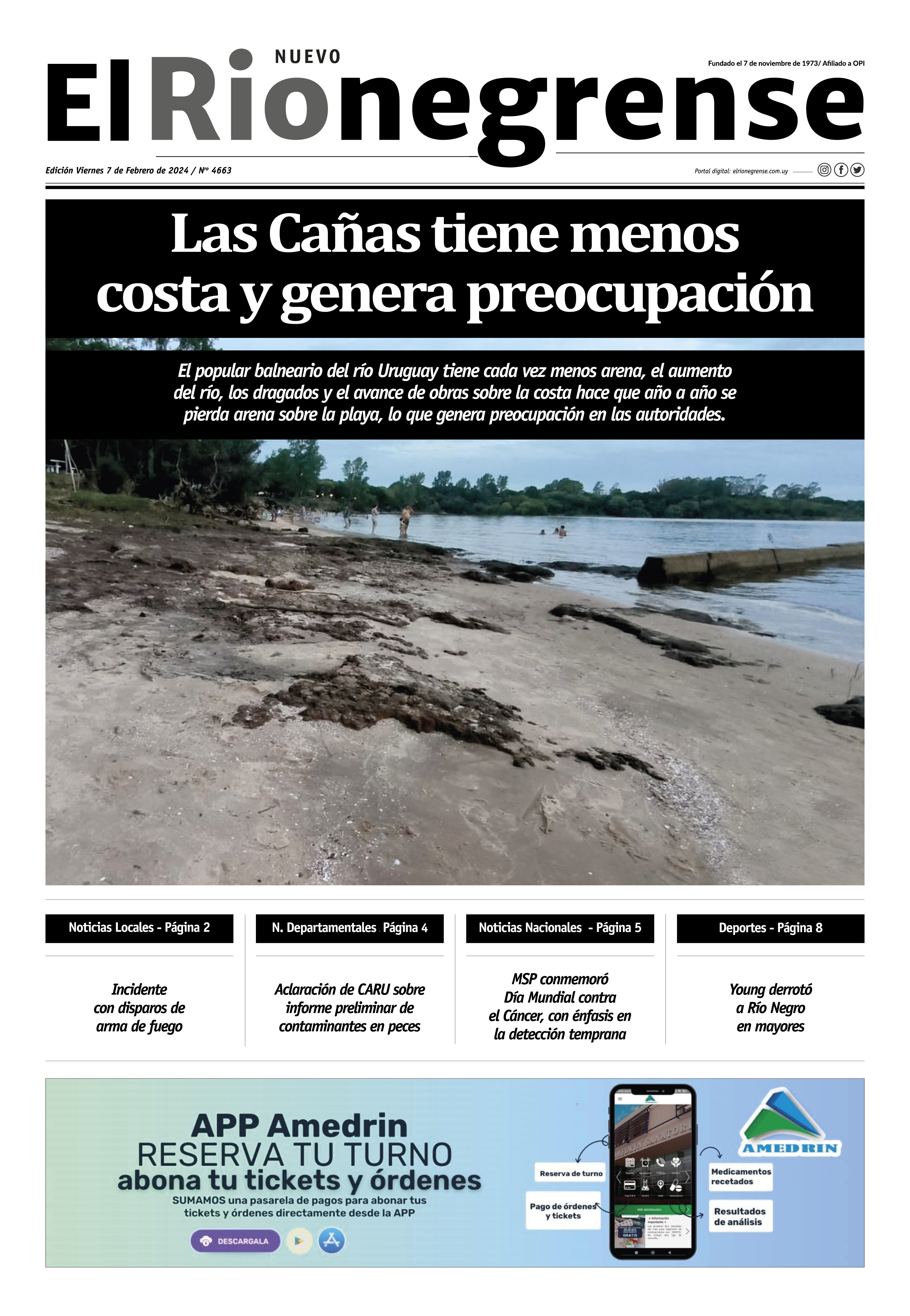 Las Cañas tiene menos costa y genera preocupación.