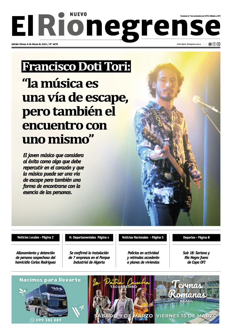 Francisco Doti Tori: «la música es una vía de escape, pero también el encuentro con uno mismo»