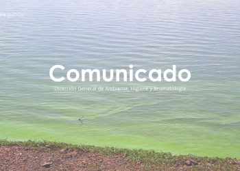 Advertencia por floración de cianobacterias en el balneario Las Cañas.